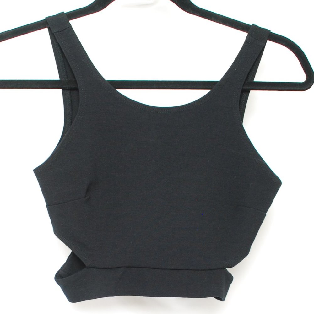 Wet Seal - Crop Top - Peek-a-Boo Sides - Black